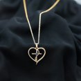 thumbnail image 3 of Rosec Jewels Natural Blue Sapphire Cross Heart Necklace for Women - AAA Quality - Ready to Gift for Christmas, 10K Yellow Gold, 3 of 8