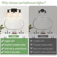 thumbnail image 2 of 3 Light Bathroom Light Fixtures, Matte Black Modern Vanity Lights with Clear Glass Shade, Bathroom Wall Lamp for Mirror Kitchen Living Room Hallway Cabinet Porch, 2 of 14