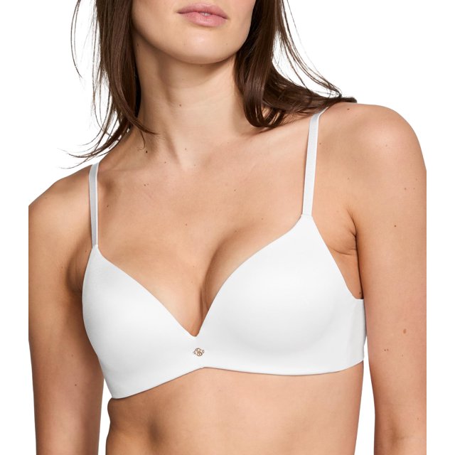 Victoria's Secret So Obsessed Sostén Push Up Sin Aros, Acolchado, Escote Profundo, Modelador, Sostén para Mujer, Blanco VS, 34DD