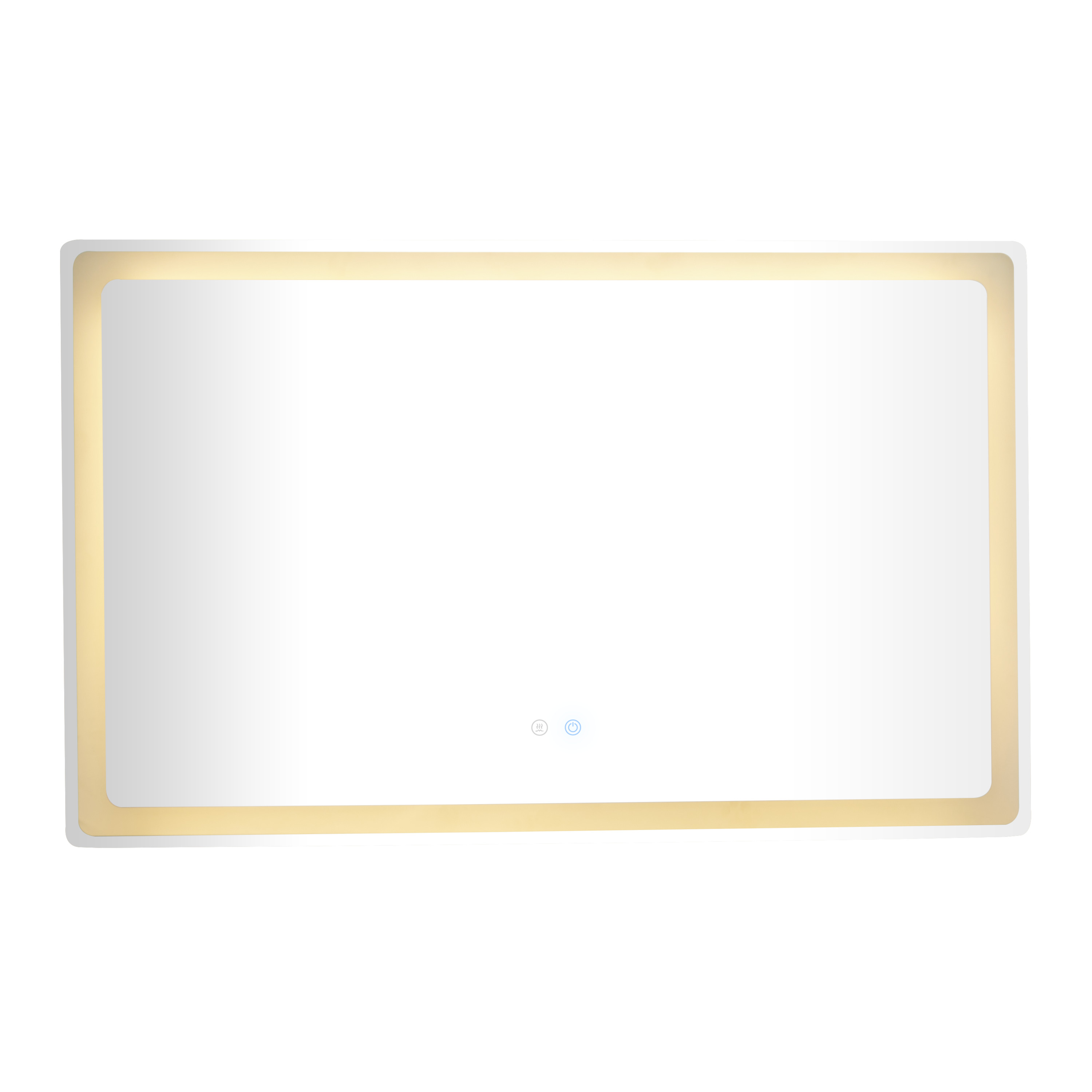 DecMode 47" x 30" Silver Anti Fog Mirror with LED Light