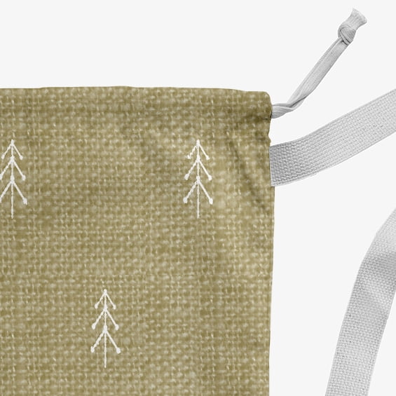 Simply Daisy Canvas Tree Pattern 28 x 36 in Lime Laundry Bag