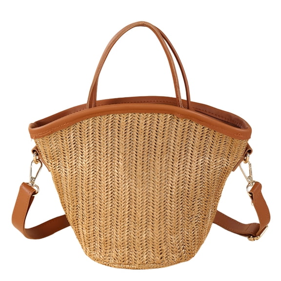 GASTROPOD Straw Beach Bags for Women Woven Crossbody Bags Handmade Tote Bag Raffia Bag Straw Purse Sling Bag Handbag Summer Vacation