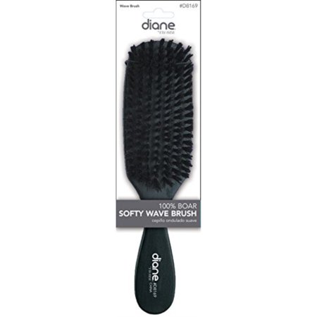 Diane #8169 100% Boar Softy Wave Brush, boar bristles, reinforced bristles, thick hair, long hair, short hair, all hair types, men and women, adults and kids, wood