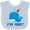 Blue and White, variant on Inktastic Whale 1st Birthday Boys or Girls Baby Bib