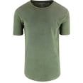 thumbnail image 2 of Vintage Olive ShirtBANC Mens Hipster Hip Hop Long Drop Tail T Shirts, 2 of 5
