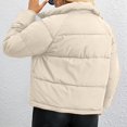 thumbnail image 4 of yoeyez Winter Coat for Woman Hooded Quilted Mid-Length Puffer Jacket Padded Warm Thickened Down Jacket Lightweight Zip Up Casual Parka Coat, 4 of 4
