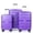 Purple, variant on Hardside Luggage set(20"24"28"), TSA Lock, 360 Silent Wheels, Hard Shell Suitcase with Side Hooks,Rose