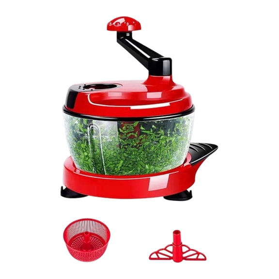 lanema Kitchen Manual Meat Grinder Vegetable Chopper With 402 Steel Food Processor with Clear Container Easy To Clean