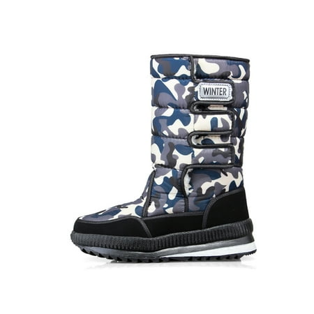 

Avamo Camouflage Winter Snow Boots for Women Mid Calf Boot Waterproof Warm Booties Mens Outdoor Shoes