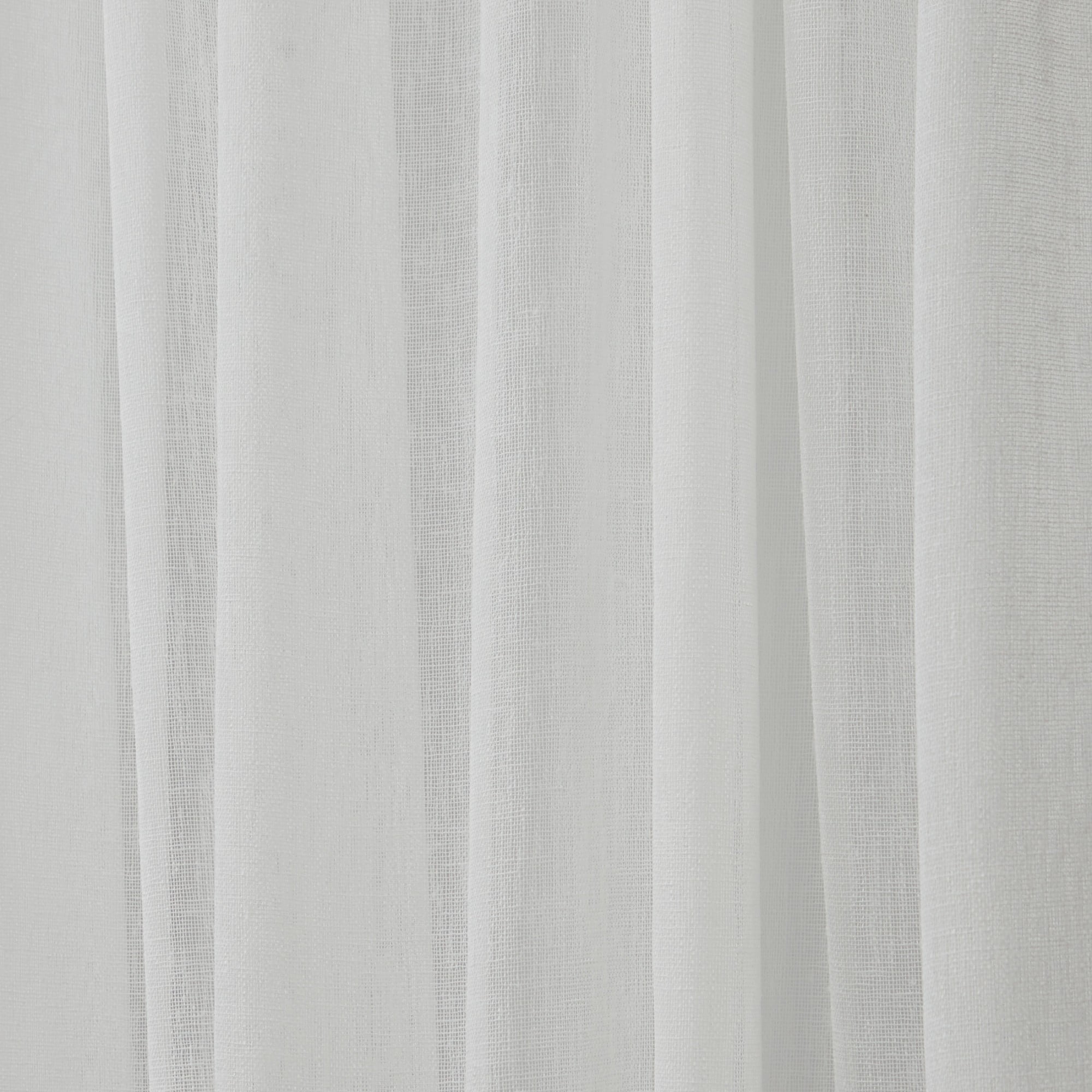 Nicole Miller Belfry Sheer Rod Pocket Top Curtain Panel Pair, 50x96, Snowflake