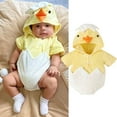 thumbnail image 2 of Baby Boys Adorable Easter Hatching Chicken Roleplay Chick Hooded Romper Bodysuit Carnival Birthday Roleplay for Kids Size 0-3 Months, 2 of 7