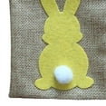 thumbnail image 5 of Easter Bunny Decor Drawstring Burlap Bag 4x5.5inch for Kids Birthday Party Accessory Durable Lightweight Easily Open or Close Washable Yellow, 5 of 6