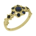 thumbnail image 1 of LBG British Made 18k Yellow Gold ring with Natural Sapphire Womens Anniversary Ring - 33 size options - Size 11.25, 1 of 7