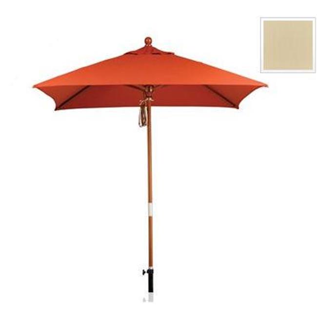 California Umbrella MARE604-5422 6 ft. x 6 ft. Wood Market Umbrella