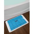 thumbnail image 2 of Country Bath Mat, Italian Style Window Shutters with Carved Heart Image Vintage Bohemian Print, Non-Slip Plush Mat Bathroom Kitchen Laundry Room Decor, 29.5 X 17.5 Inches, White Turquoise, Ambesonne, 2 of 2