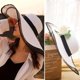 thumbnail image 2 of Sombrero de paja de malla negra para mujer, cubierta de protección solar para vacaciones en la playa, plegable, Verano, 2 of 4
