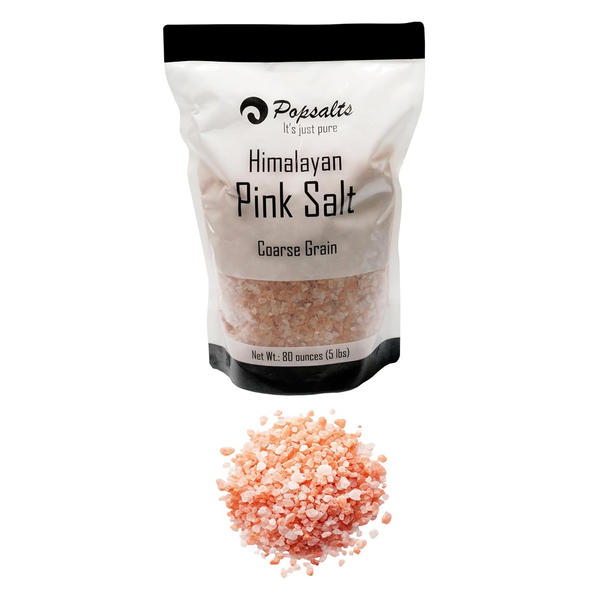 Himilayan Salt - 5.0 Pounds Coarse Grain Kosher & Natural Certified Gourmet Pure Crystal -  Case Pack 6