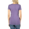 thumbnail image 2 of Women & Juniors Basic Scoop Neck Short Sleeve Stretch Cotton Slim T-Shirts, 2 of 3