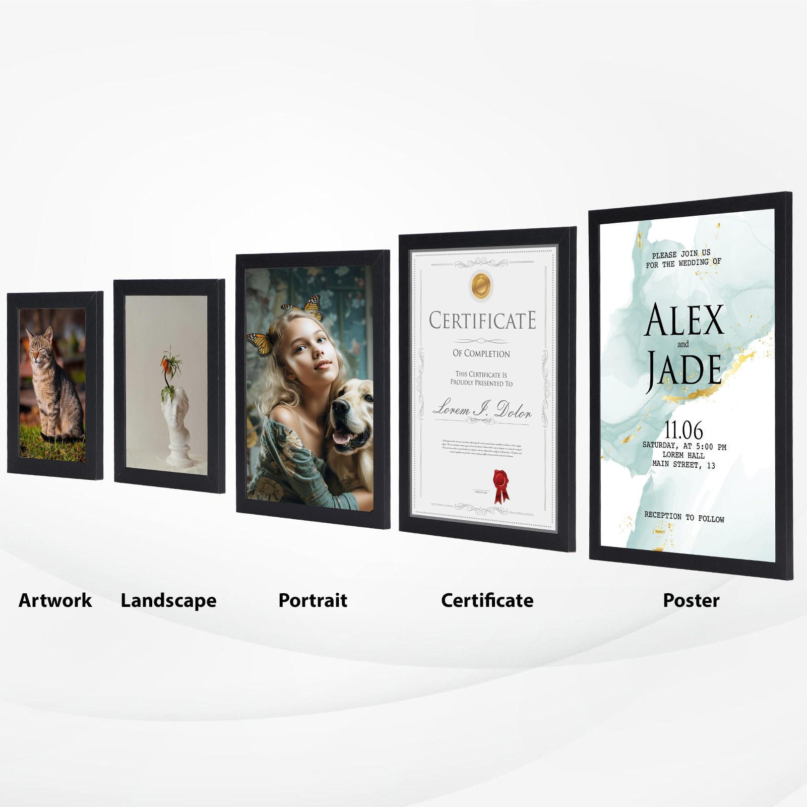 8x10 Picture Frames Set of 15, Black 8 by 10 Photo Frame for Wall or Tabletop Display