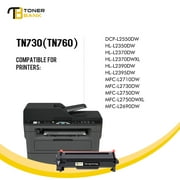Toner Bank Compatible for Brother TN760 TN-760 TN730 TN-730 Toner Cartridge MFC-L2710DW MFC-L2750DW HL-L2350DW HL-L2370DW HL-L2395DW HL-L2390DW DCP-L2550DW MFC-L2717DW Printer Ink (Black, 4 Pack)