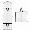 thumbnail image 1 of Bolsa para ropa de 60 x 180 cm, larga, de alta calidad, de tela transpirable, para trajes, vestidos, abrigos, chaquetas, camisas, vestidos de noche, bolsa para guardar trajes, color negro, 1 pieza, 1 of 4