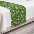 thumbnail image 2 of Floral Bed Runner, Overview of Blooming White Flowers and Leaves, Decorative Accent Bedding Scarf for Hotels Homes and Guestrooms, Twin, Fern Green White, by Ambesonne, 2 of 2