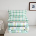 thumbnail image 5 of Manfei Modern Checkered Twin Comforter Sets,Geometric Plaid Bedding Set,Green White Yellow,Light Gray Reversible,2pcs,1 Comforter and 1 Pillowcase,2pcs,1 Comforter and 1 Pillowcase, 5 of 7