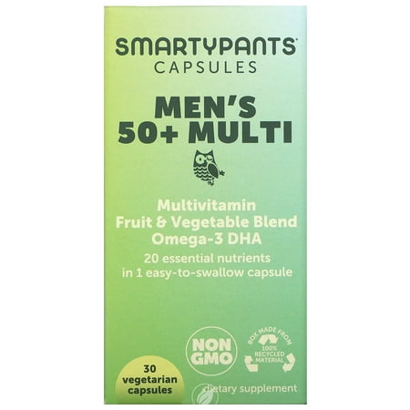 Smartypants Men's 50+ Multi Capsule With Omegas 30Ct