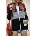 thumbnail image 3 of Sudadera Con Capucha Y Cremallera Para Mujer, Sudadera Con Capucha De Manga Larga Para Mujer, Bolsillos Laterales De Poliéster Informal, Fáciles De Combinar Para El Día A Día ANGGREK No, 3 of 7