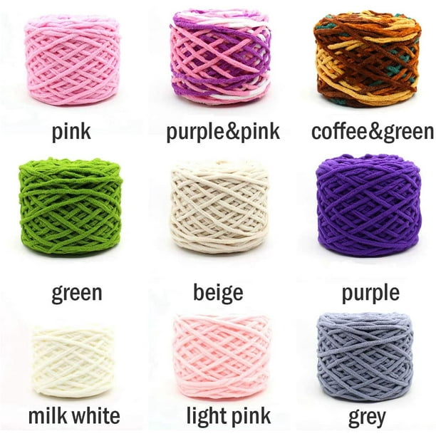 DIY Multicolore Velours Fil Bébé Cordon Chenille Fil Crochet Corde À  Tricoter Épais À Coudre (Rose Rouge) 