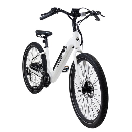 Gotrax CIT 27.5" Adult Electric Bike, 350W/36V up 20mph Commuter Ebike for Adults, White, Step Thru