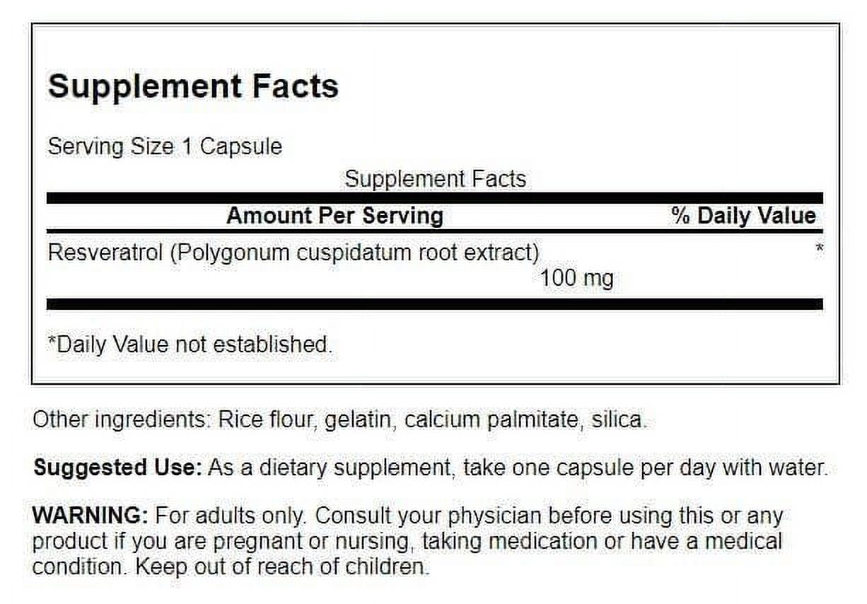 Swanson Resveratrol 100 mg 30 Caps 2 Pack