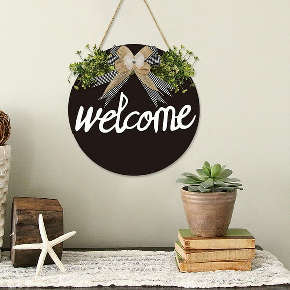 TaTaai 1Pcs 3D Welcome Sign for Front Door- Funny Welcome-ish Wreaths Farmhouse Welcome Door Sign for Front Porch Decor,Wooden Door Decorations outdoor Hanging Home Signs