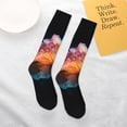 thumbnail image 4 of Daiia Sports Socks Bioluminescent Underwater Flower Printed Novelty Crew Socks for Men Women Knee High Socks Cotton Socks Soft & Breathable Support Unisex Socks, 4 of 9