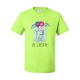 thumbnail image 2 of Wild Bobby, Y'all Is Not Word It's A Word Southern Artsy Jar with Flowers Pop Culture Men's Graphic T-Shirt, Safety Green, X-Large, 2 of 3