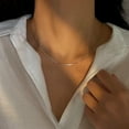 thumbnail image 4 of ievspot 1Pcs Snake Chain Necklace Women Thin Snake Bone Chain Choker Titanium Steel Simple Necklace Jewelry Gift, 4 of 8