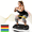 Whtie-01, variant on 10-Speed Vibration Plate Exercise Machine with Resistance Bands, Full Body Workout for Lymphatic Drainage, Weight Loss & Fat Burning for Women & Men