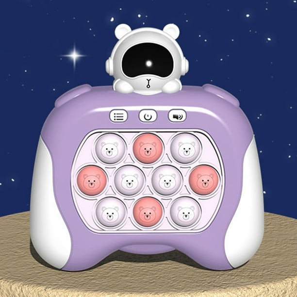 Juego Rápido De Empuje Pop Push Bubble Fidget Reaction Ability Stress Relieve para niños Regalos (Púrpura)