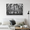 thumbnail image 3 of IDEA4WALL Canvas Wall Art Sunlight Filtering Through Trees Leaves Nature Forest Photography Realism Traditional Scenic Dramatic Black and White for Living Room, Bedroom, Office - 24"x36", 3 of 5