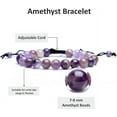 thumbnail image 4 of Wonder Care Healing Natural Gemstone Yoga Meditation 8mm Beads Bracelet Reiki Anxiety Stress Relief Balancing Lava Wrist Band Unisex Adjustable Bracelet Gift., 4 of 5