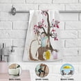 thumbnail image 4 of Easter Rabbit Eggs Hand Towels 2 PCS, Spring Magnolia Tree Kitchen Towel Ultra Soft and Highly Absorbent,Decorative Fingertip Face Towel for Bathroom Hotel, 28.3"x14.4", 4 of 4