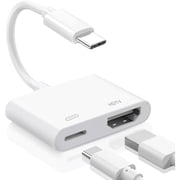 Type C to HDMI to USB C Adapter,4K@60Hz HD projection without delay,100W Fast Charging, Compatible with MacBook Pro,Air,iPad Pro, iPhone 15/16/17 Series to HDTV/Projector/Monitor