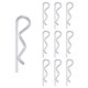 thumbnail image 1 of Uxcell Paquete de 10 Pasadores de Chaveta, Clips R de Acero de Resorte de 4 mm de Diámetro y 3.3" de Largo para Bloqueo de Remolque/Mecánicos, Sujetadores de Resorte Pasador de Enganche [Plateado], 1 of 7