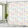 thumbnail image 4 of Ambesonne Geometric Shower Curtain, Modern Pointillism Rounds, 69"Wx70"L, White and Multicolor, 4 of 4