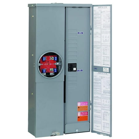 Square D Homeline 200 Amp 20-Space 40-Circuit Outdoor Ring Type Overhead/Underground Main Breaker CSED with Kit