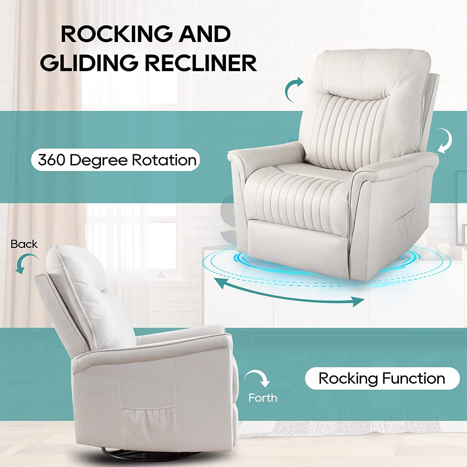 Buy Swivel Rocker Recliner Chairs Manual Swivel Glider Rocker