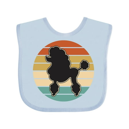 

Inktastic Poodle Dog Vintage Silhouette Gift Baby Boy or Baby Girl Bib
