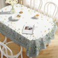thumbnail image 6 of Daisy Floral Sage Green Oval Tablecloth 60x84 inches，Sage Floral Tablecloth, Waterproof Wrinkle Resistant Durable Oval Tablecloth for Kitchen Decoration/Indoor and Outdoor Tables/Parties, 6 of 6