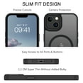 thumbnail image 4 of BENTOBEN Case for Iphone 13/14, 6.1" Slim Translucent Matte Magnetic Shockproof Cover, Black, 4 of 8