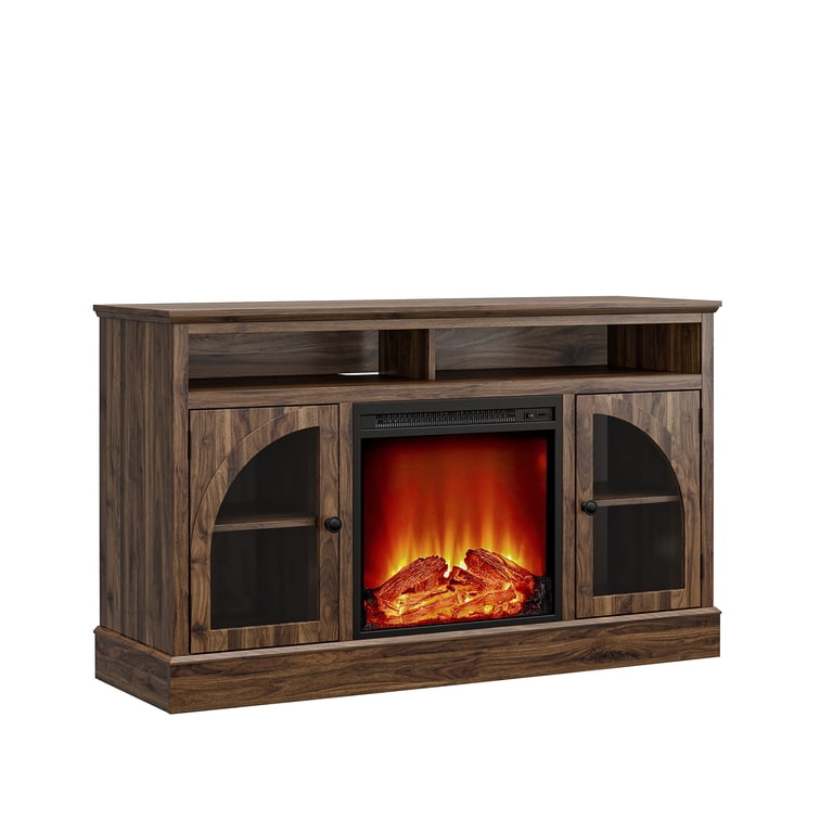 Mainstays Arched Door Fireplace TV Stand, 55 Inch photo 2